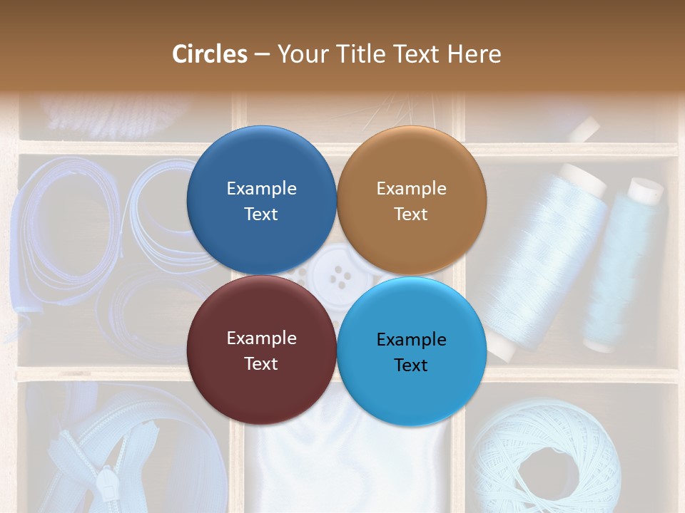 Brown Ribbon Bobbin PowerPoint Template