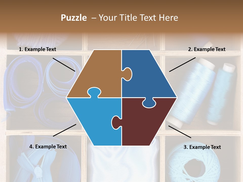 Brown Ribbon Bobbin PowerPoint Template