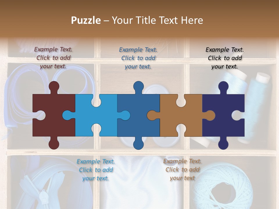 Brown Ribbon Bobbin PowerPoint Template