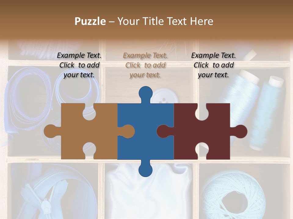 Brown Ribbon Bobbin PowerPoint Template