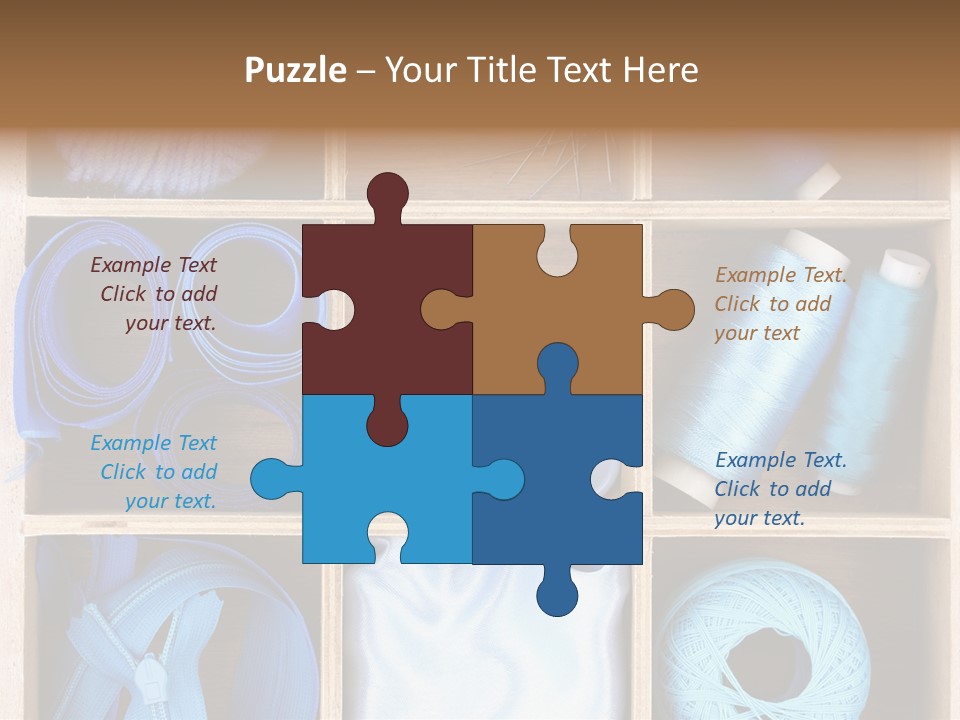 Brown Ribbon Bobbin PowerPoint Template