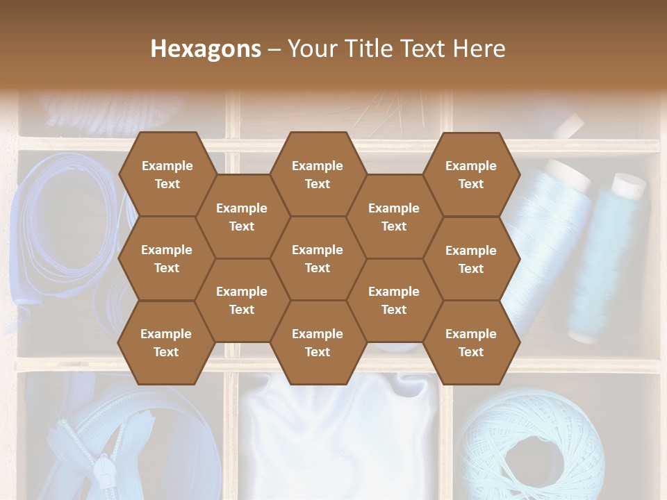 Brown Ribbon Bobbin PowerPoint Template