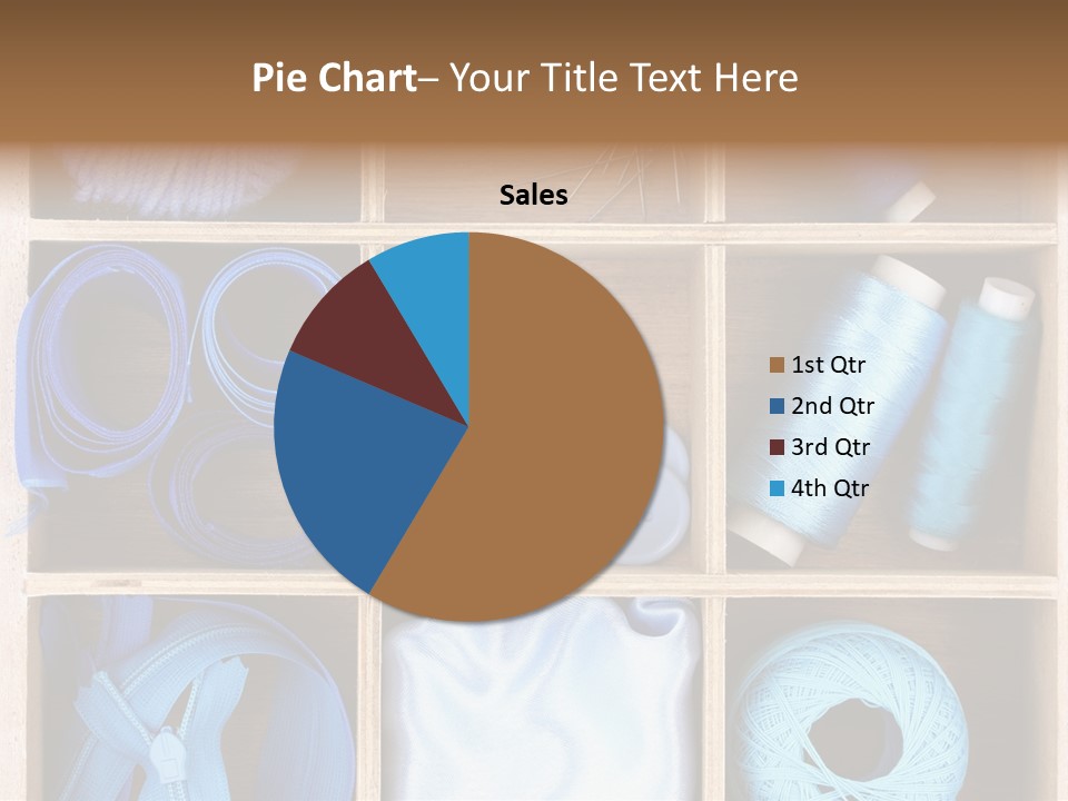 Brown Ribbon Bobbin PowerPoint Template