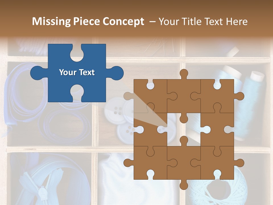 Brown Ribbon Bobbin PowerPoint Template