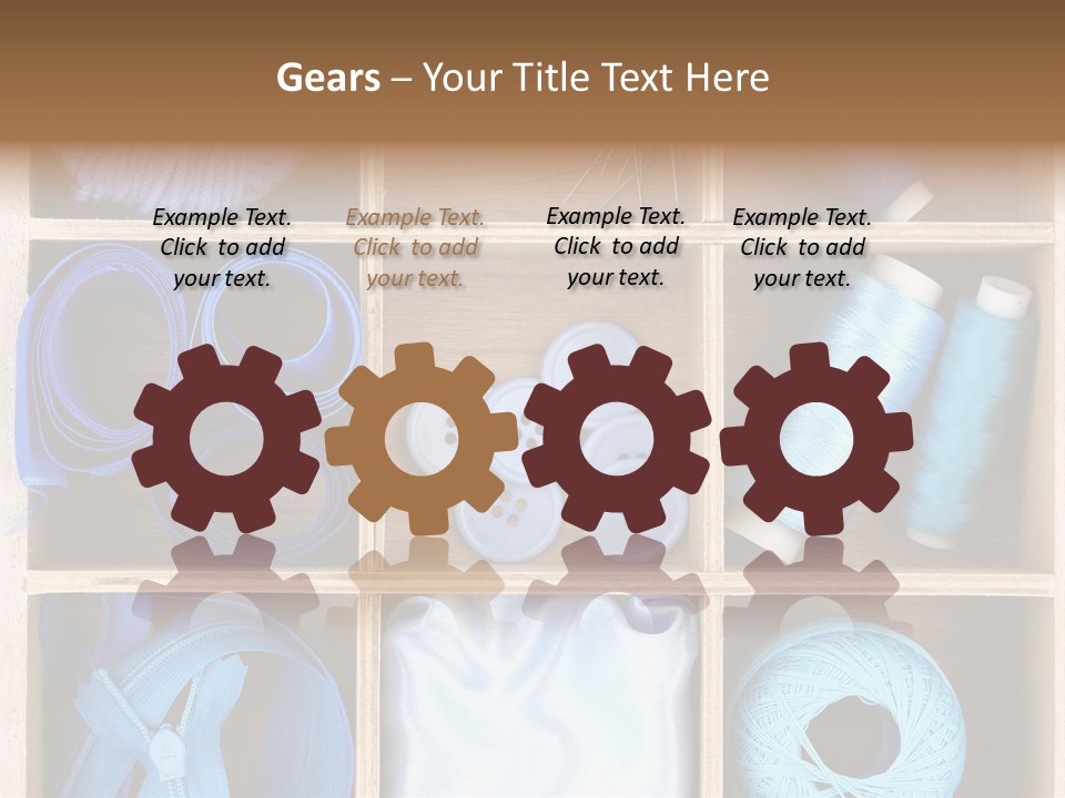 Brown Ribbon Bobbin PowerPoint Template