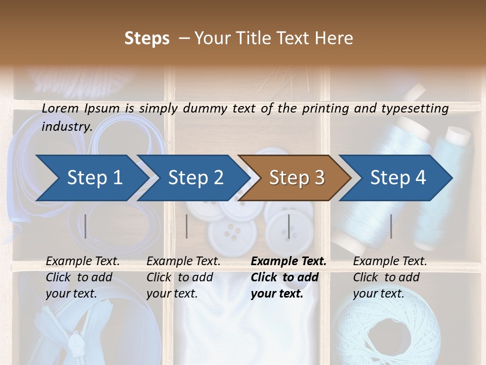 Brown Ribbon Bobbin PowerPoint Template