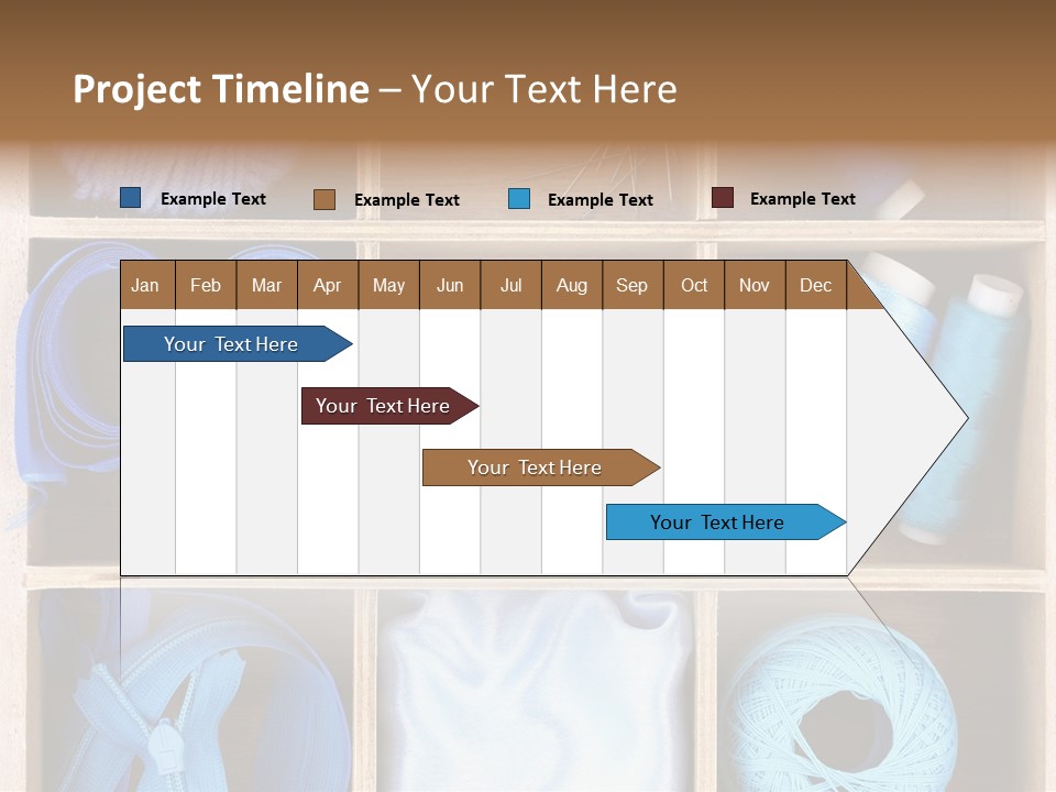 Brown Ribbon Bobbin PowerPoint Template