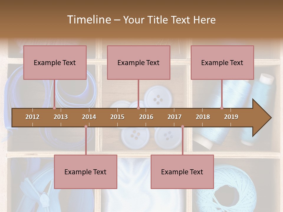 Brown Ribbon Bobbin PowerPoint Template