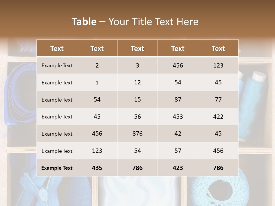 Brown Ribbon Bobbin PowerPoint Template