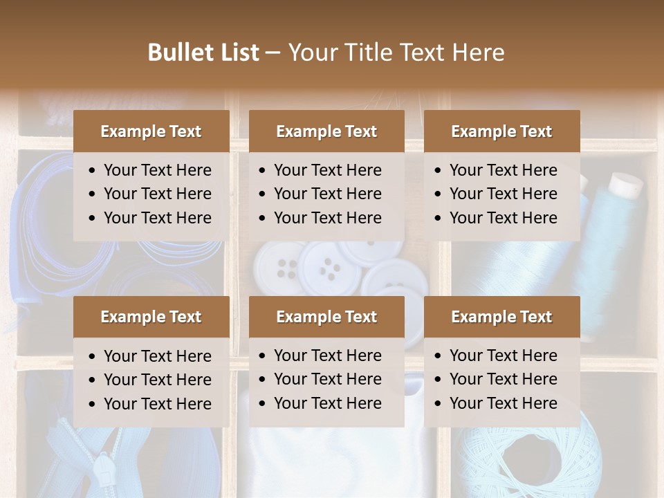 Brown Ribbon Bobbin PowerPoint Template