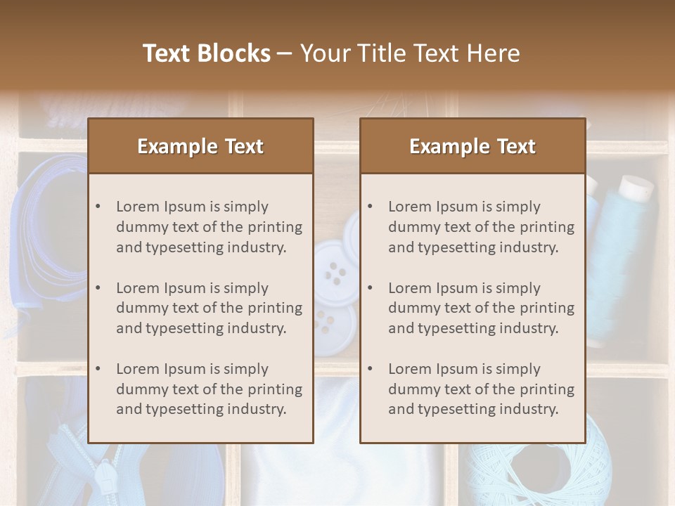 Brown Ribbon Bobbin PowerPoint Template