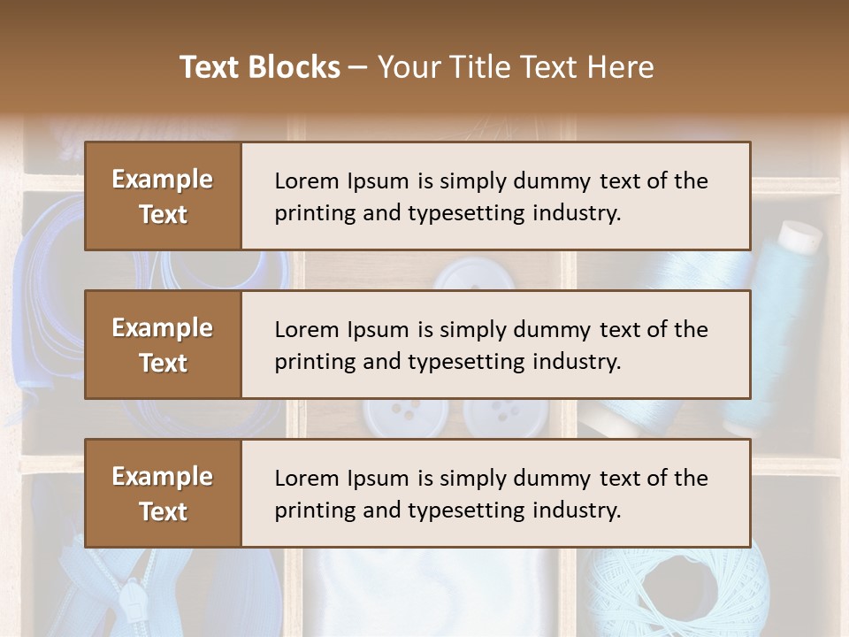 Brown Ribbon Bobbin PowerPoint Template