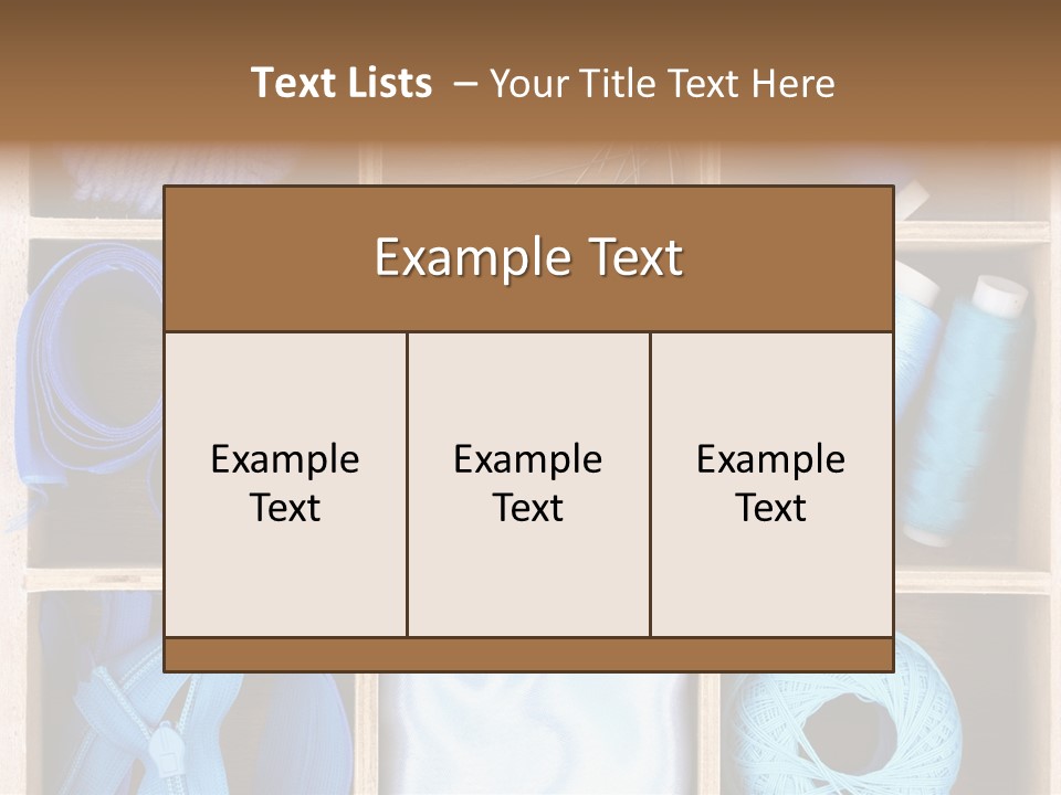 Brown Ribbon Bobbin PowerPoint Template