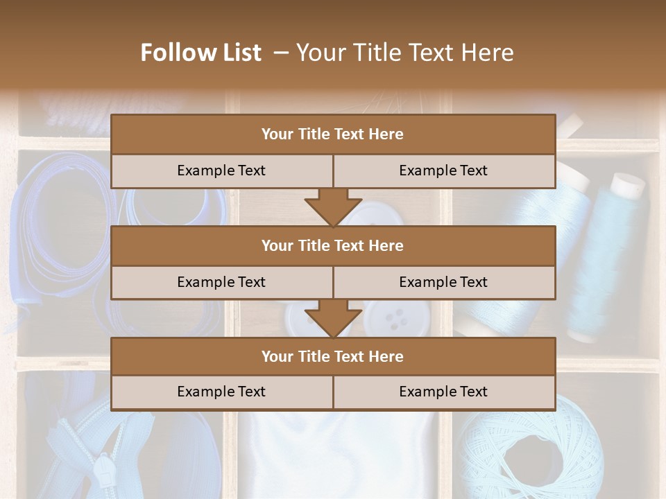 Brown Ribbon Bobbin PowerPoint Template