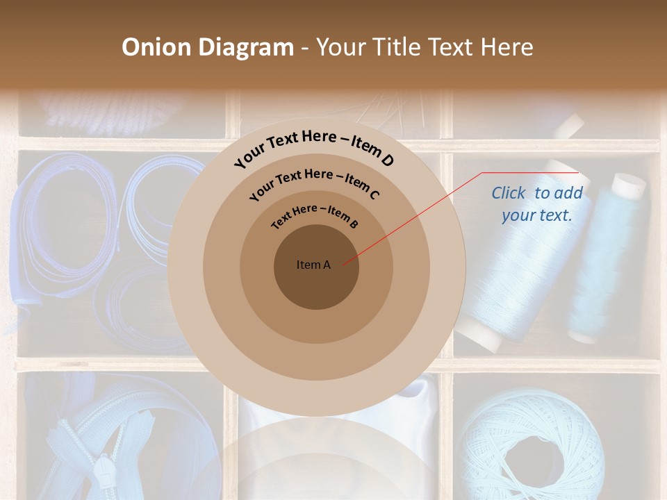 Brown Ribbon Bobbin PowerPoint Template