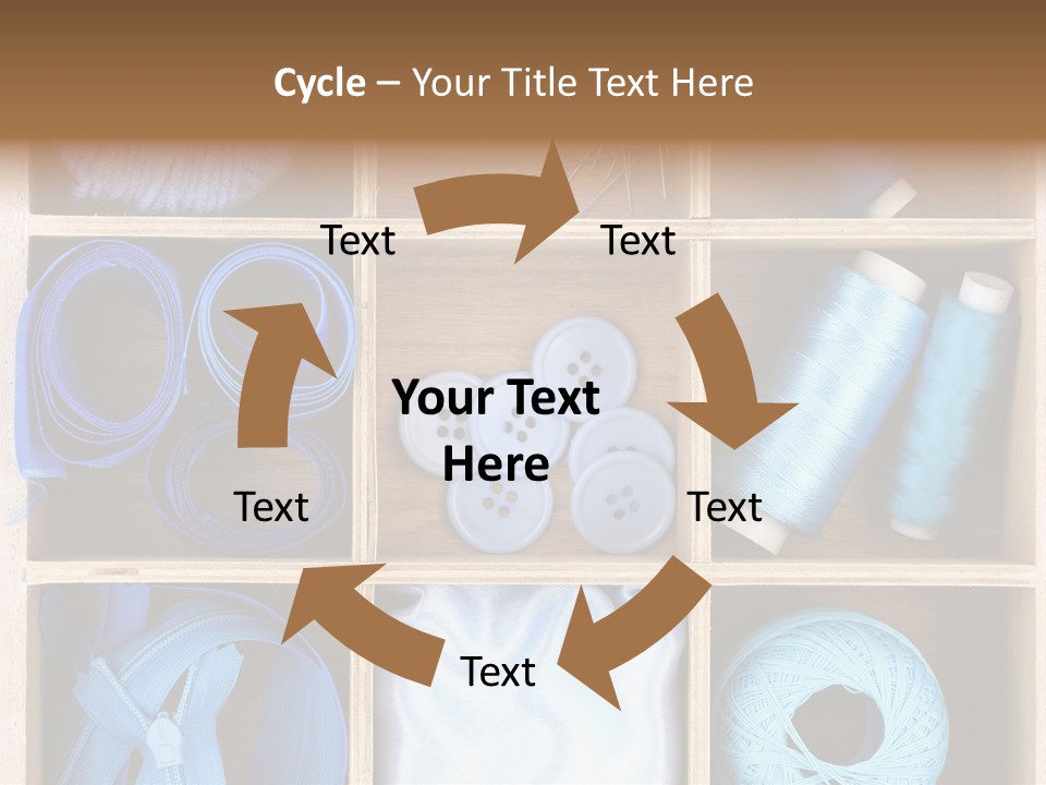 Brown Ribbon Bobbin PowerPoint Template