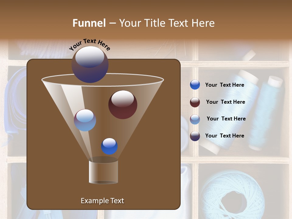 Brown Ribbon Bobbin PowerPoint Template