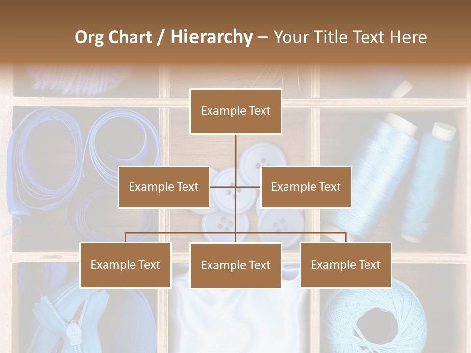 Brown Ribbon Bobbin PowerPoint Template