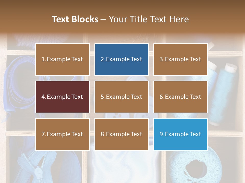 Brown Ribbon Bobbin PowerPoint Template