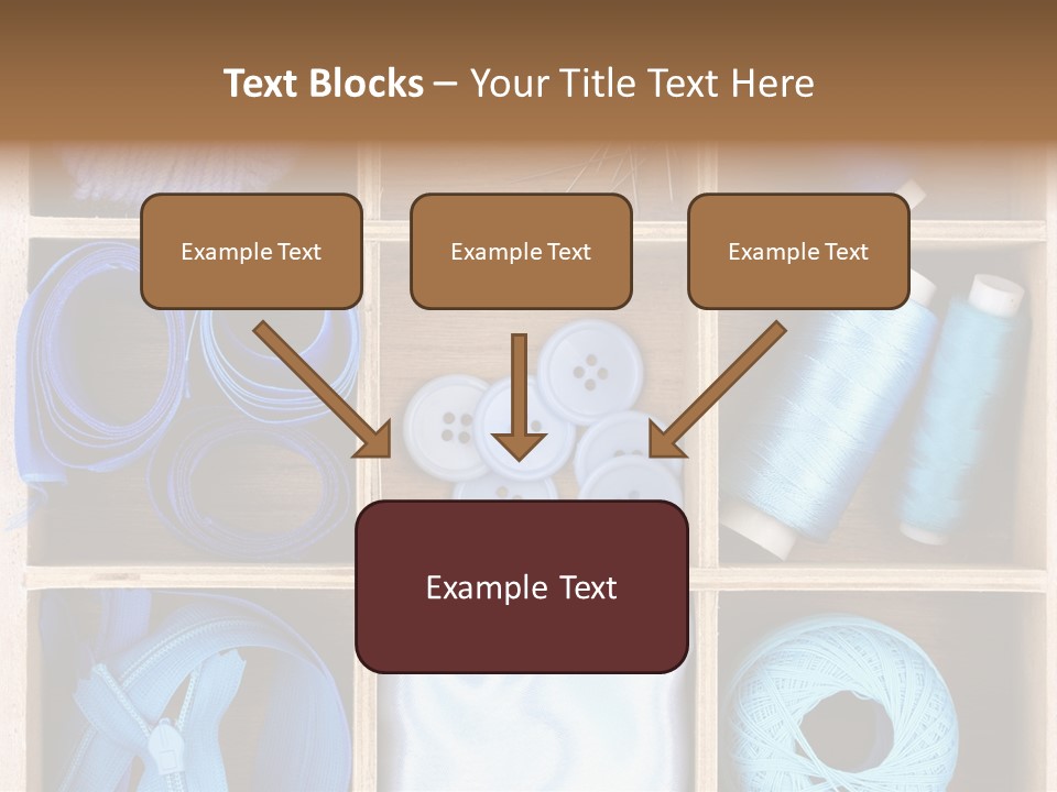 Brown Ribbon Bobbin PowerPoint Template