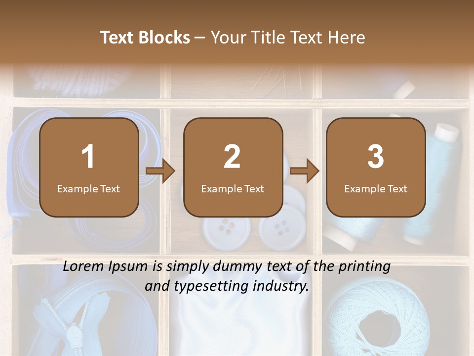 Brown Ribbon Bobbin PowerPoint Template