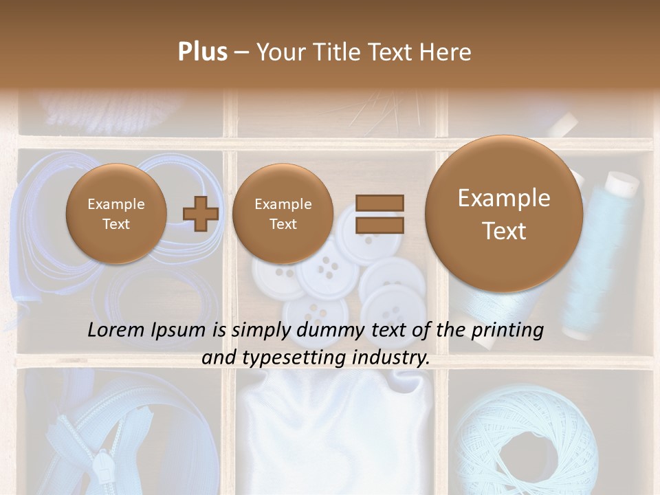 Brown Ribbon Bobbin PowerPoint Template