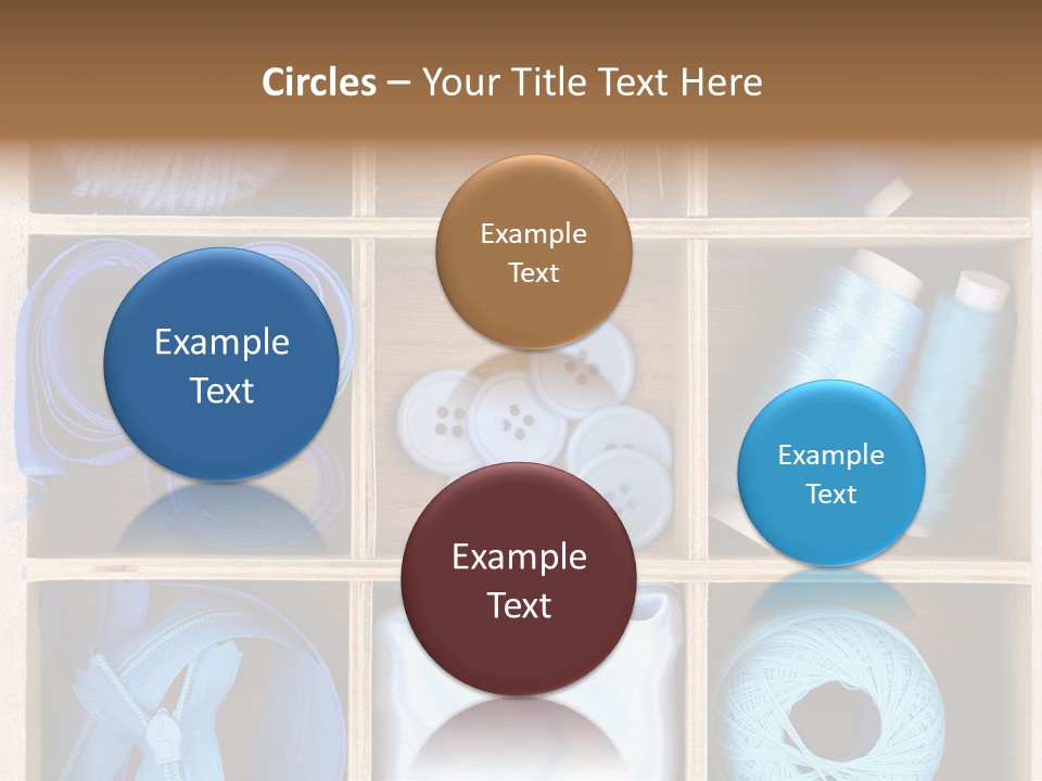 Brown Ribbon Bobbin PowerPoint Template