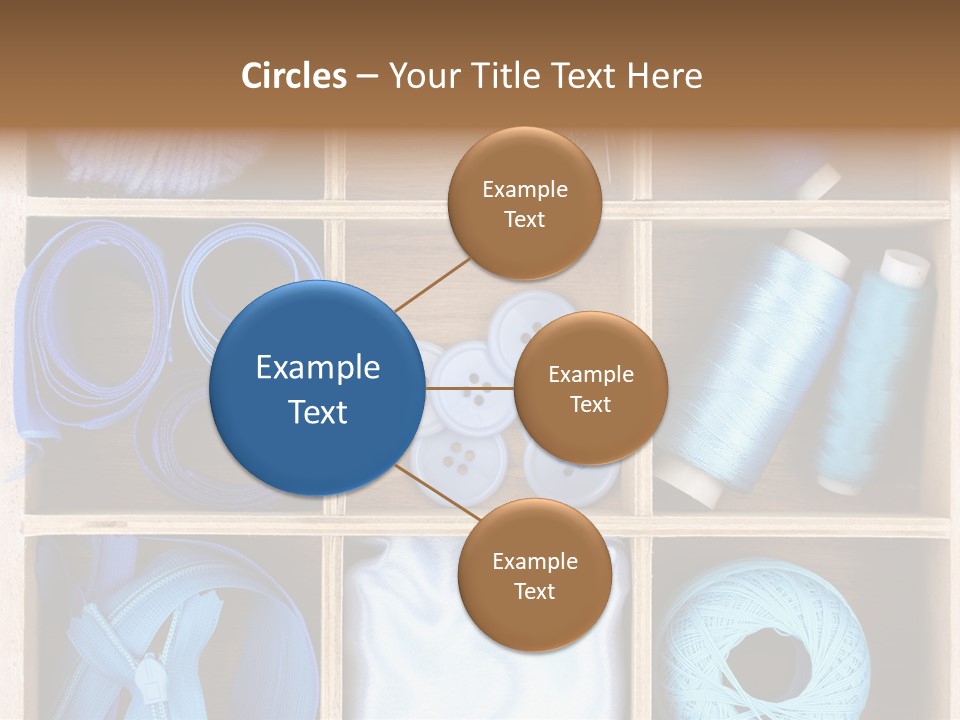 Brown Ribbon Bobbin PowerPoint Template