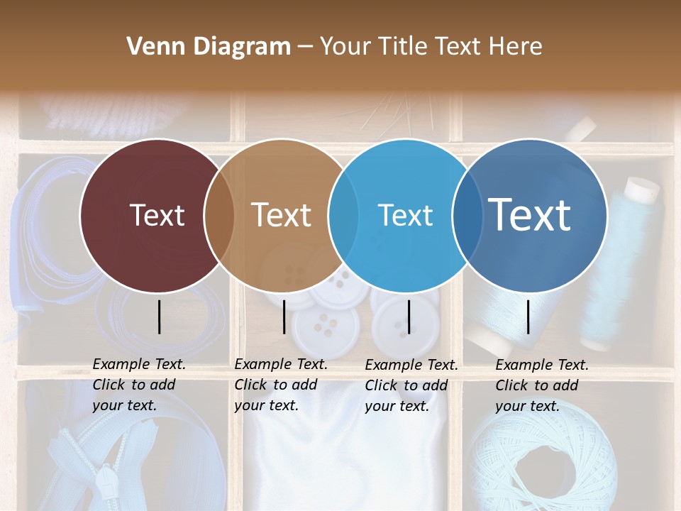 Brown Ribbon Bobbin PowerPoint Template