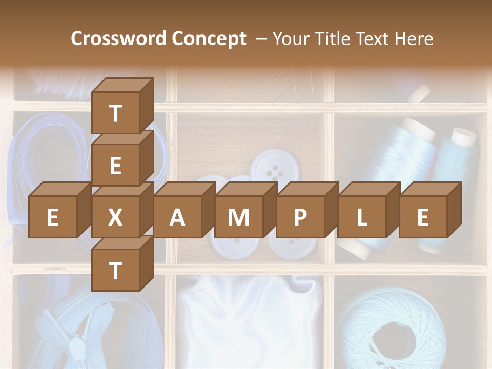 Brown Ribbon Bobbin PowerPoint Template