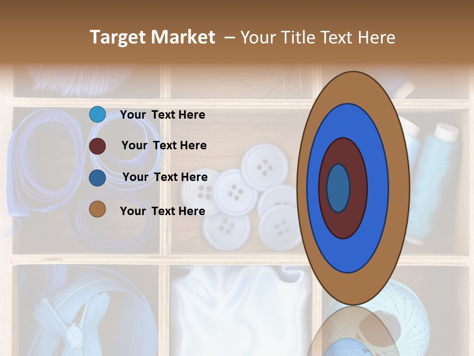 Brown Ribbon Bobbin PowerPoint Template