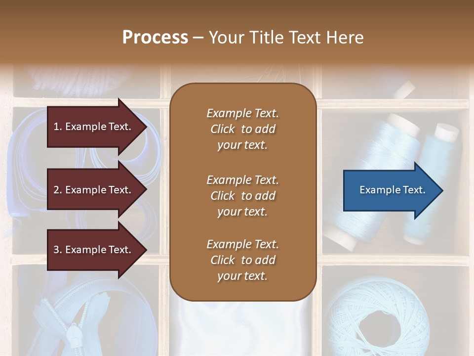 Brown Ribbon Bobbin PowerPoint Template