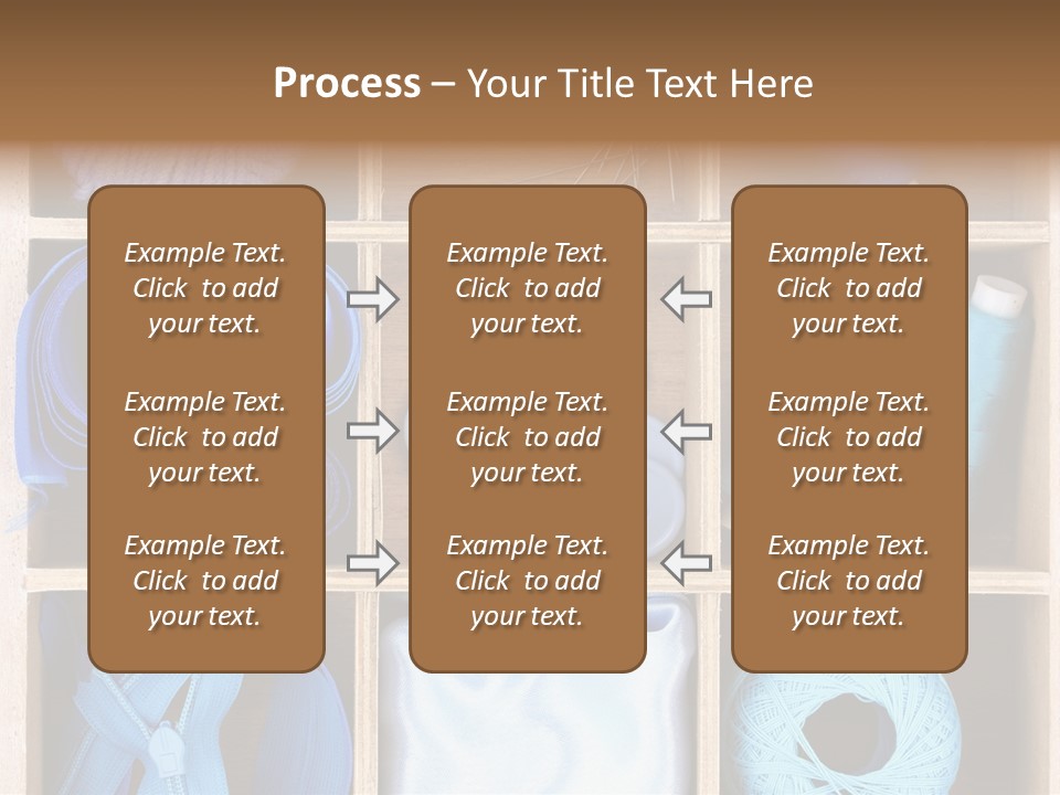 Brown Ribbon Bobbin PowerPoint Template
