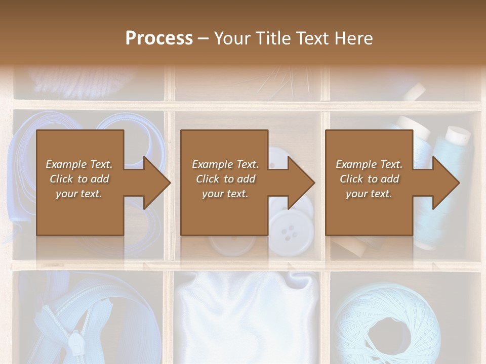 Brown Ribbon Bobbin PowerPoint Template