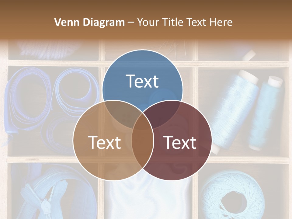 Brown Ribbon Bobbin PowerPoint Template