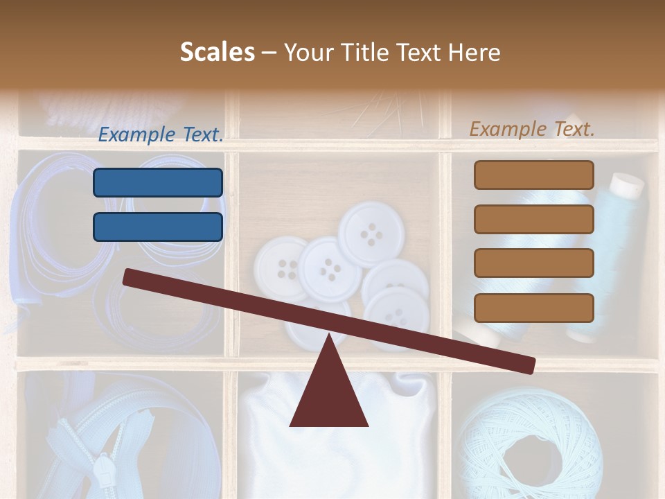 Brown Ribbon Bobbin PowerPoint Template