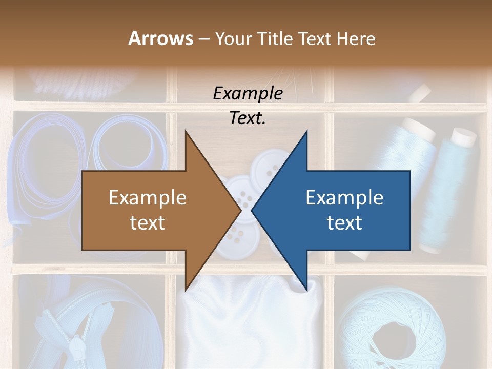 Brown Ribbon Bobbin PowerPoint Template