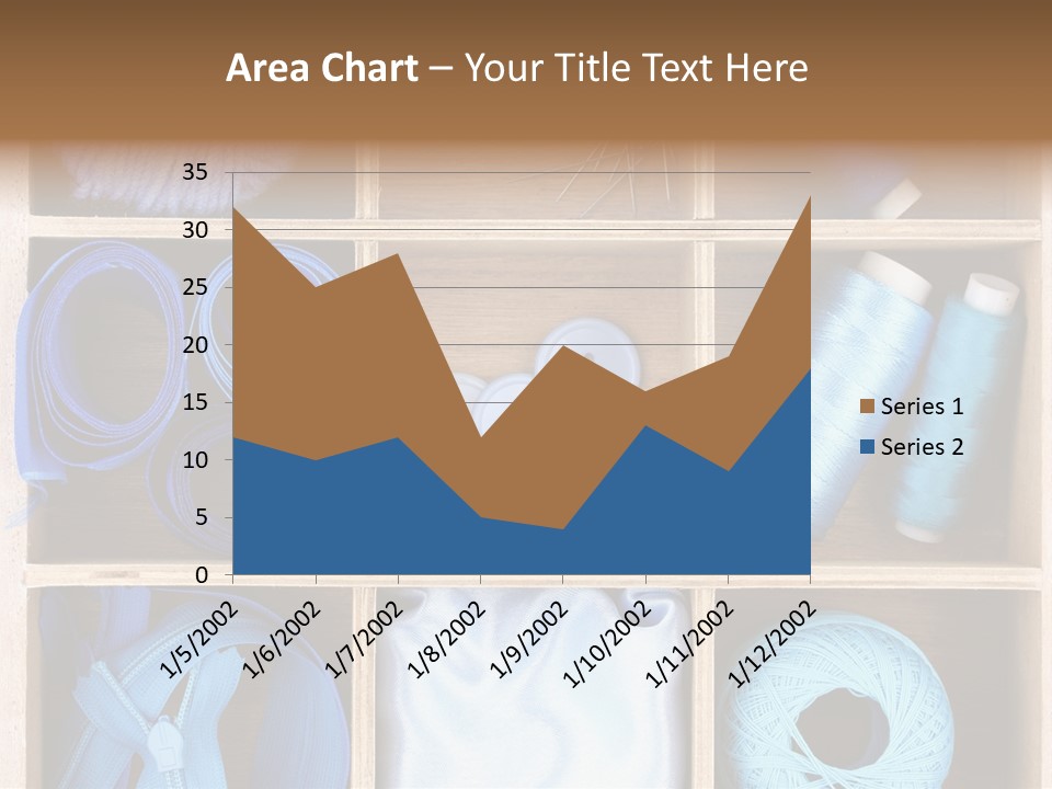 Brown Ribbon Bobbin PowerPoint Template