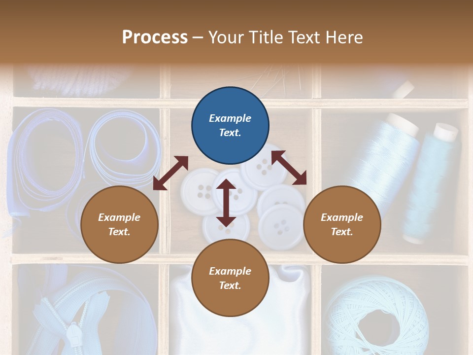 Brown Ribbon Bobbin PowerPoint Template