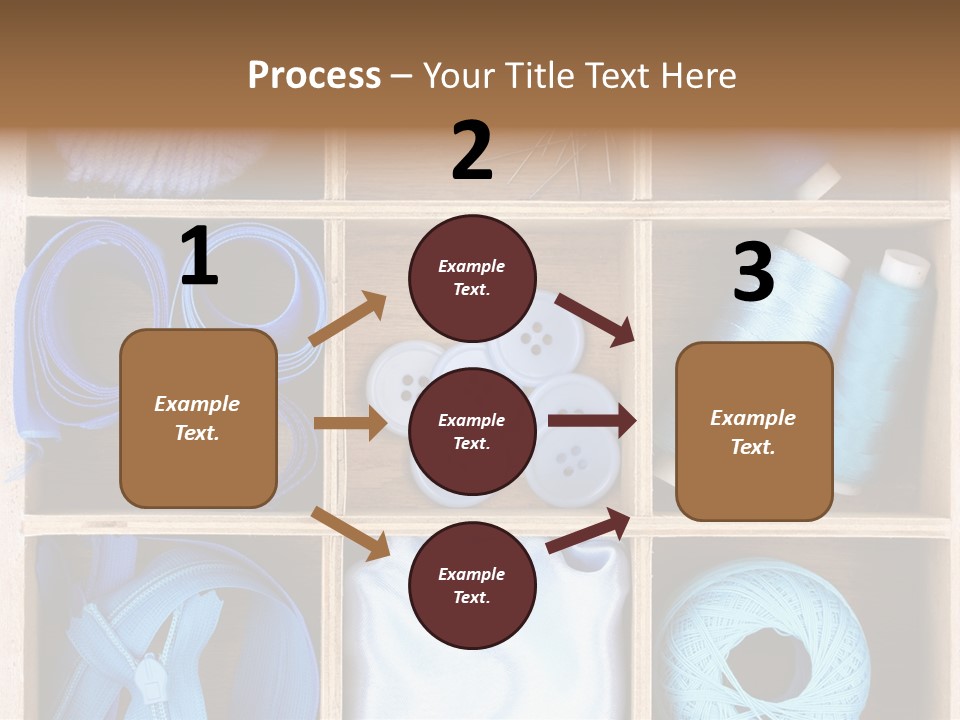 Brown Ribbon Bobbin PowerPoint Template