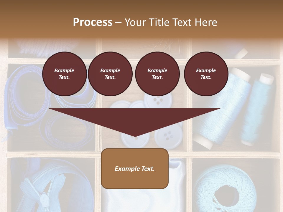 Brown Ribbon Bobbin PowerPoint Template