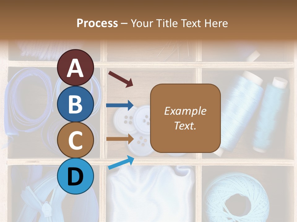 Brown Ribbon Bobbin PowerPoint Template