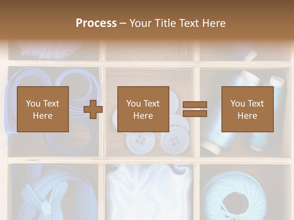 Brown Ribbon Bobbin PowerPoint Template