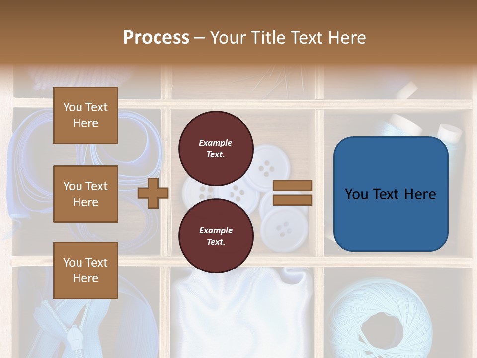 Brown Ribbon Bobbin PowerPoint Template