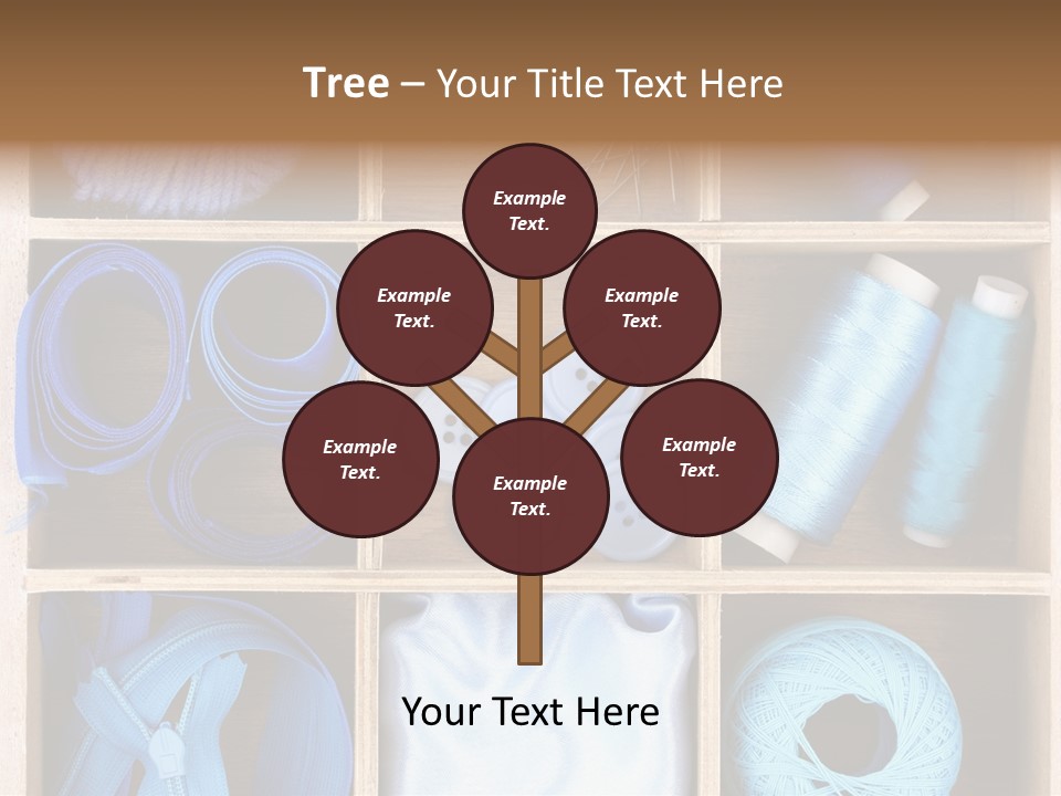 Brown Ribbon Bobbin PowerPoint Template