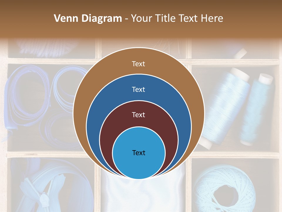 Brown Ribbon Bobbin PowerPoint Template