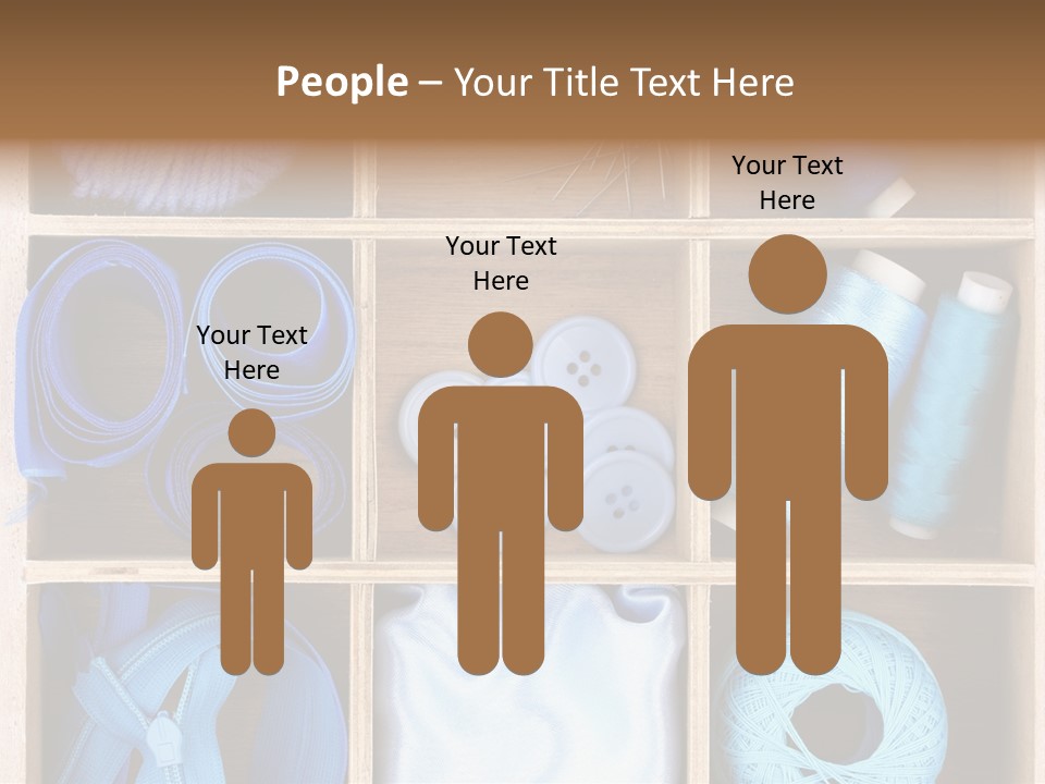 Brown Ribbon Bobbin PowerPoint Template