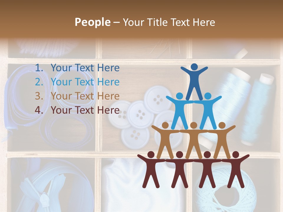 Brown Ribbon Bobbin PowerPoint Template