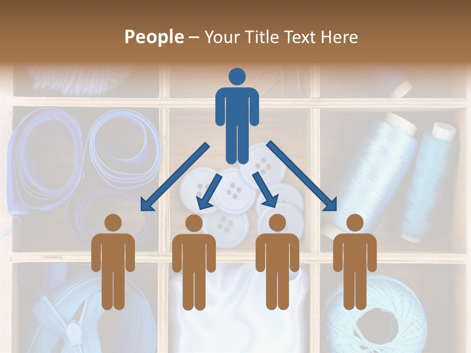 Brown Ribbon Bobbin PowerPoint Template