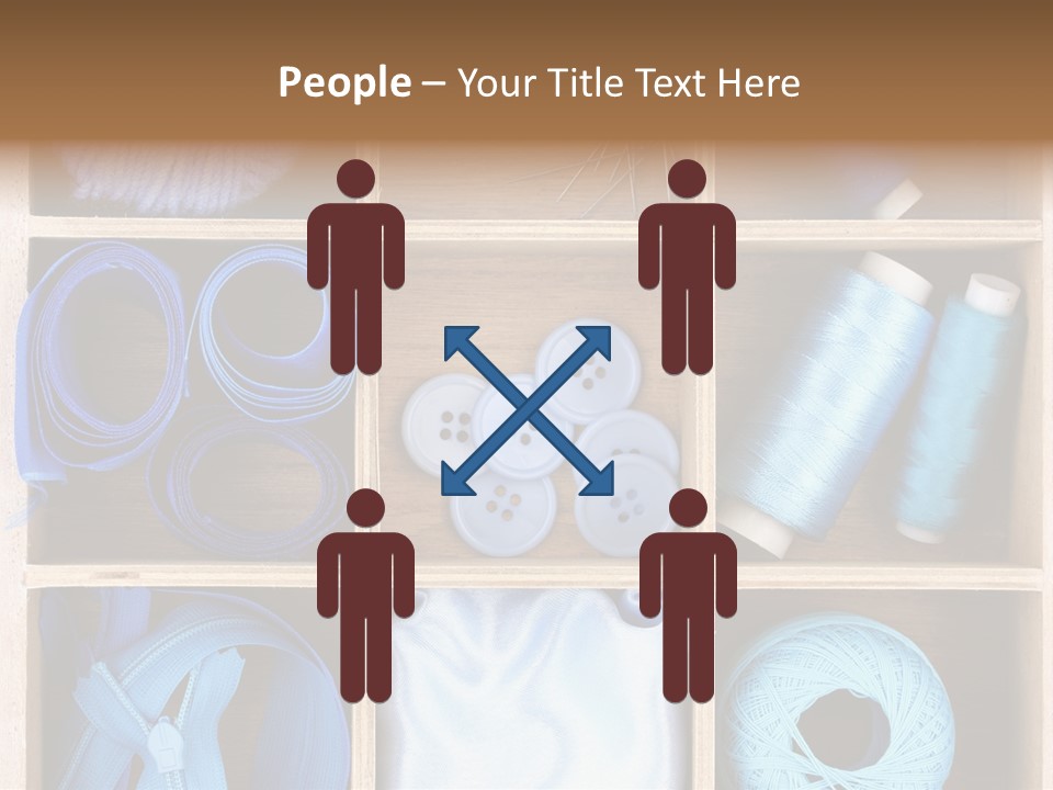 Brown Ribbon Bobbin PowerPoint Template